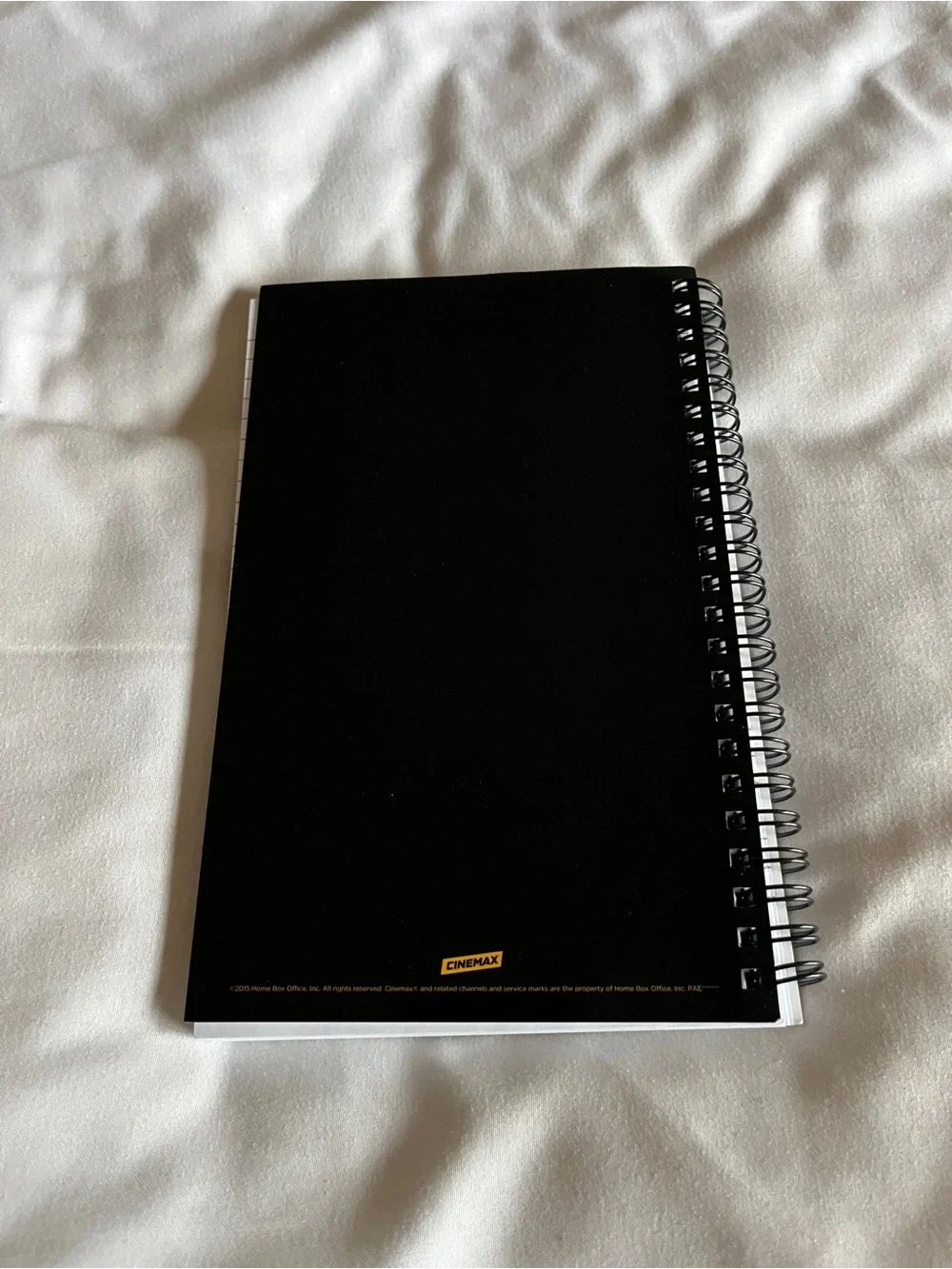 Cinemax Black Spiral Lined Notebook HBO Promo 8.5x5